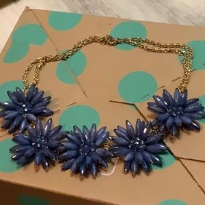 Blue Flower Statement Necklace